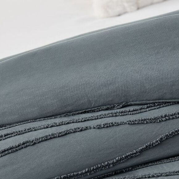 Koolaburra By Ugg Koolawash Wavy Clip Jack Comforter Set w/Shams- Turbulence - Picture 4 of 13